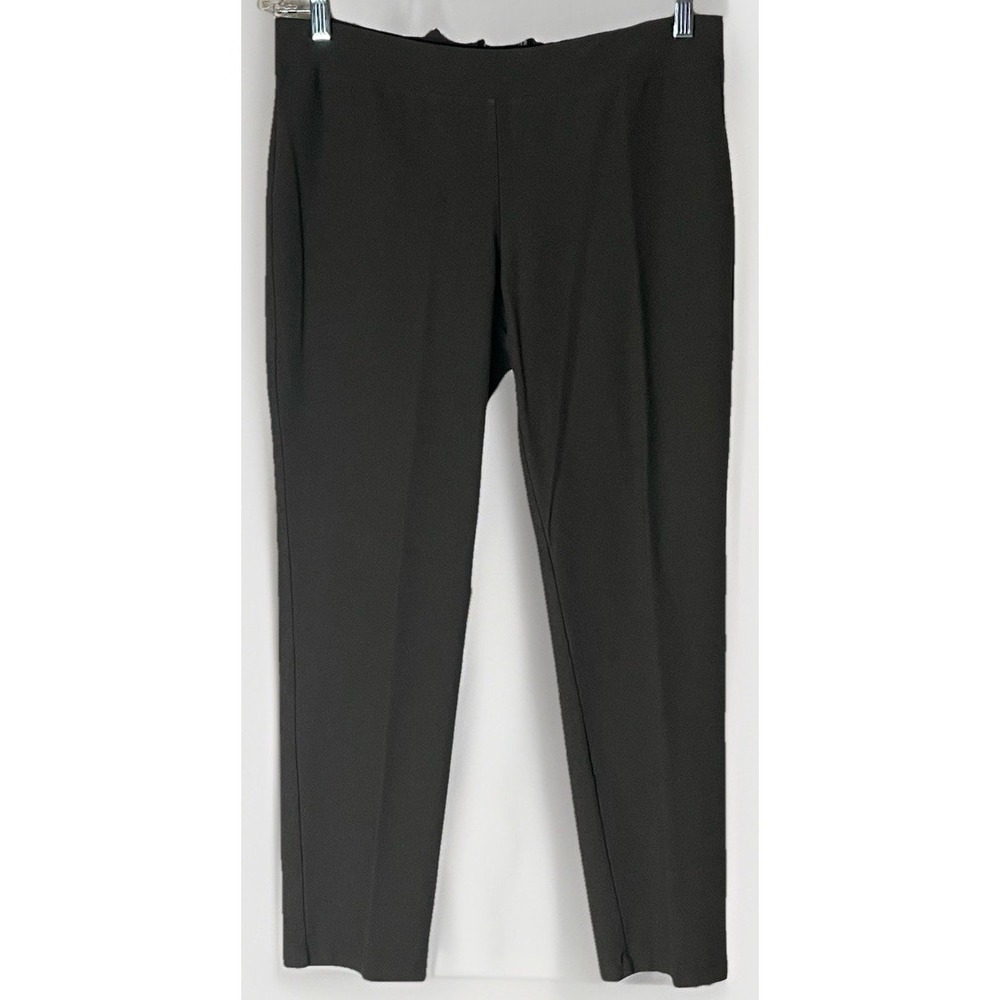 Eileen Fisher Women's Petite Small Green Pull On Pants Elastic Waist Casual